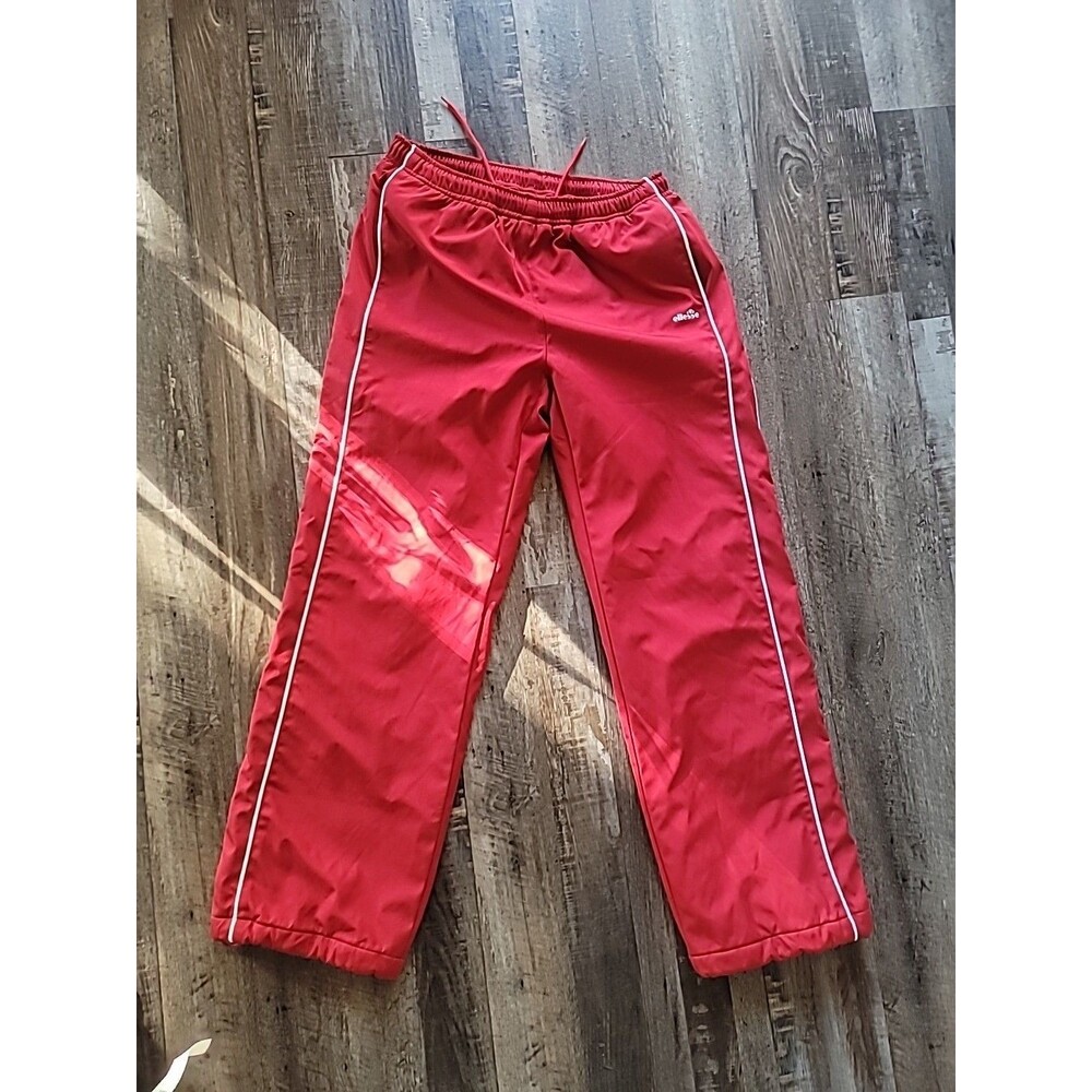 Ellesse Red Men's Italian Ski Pants US Size 30 / 28in Inseam  Pockets Adjustable